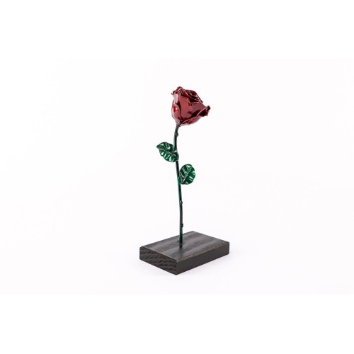 Rosa Roja/Verde con peana