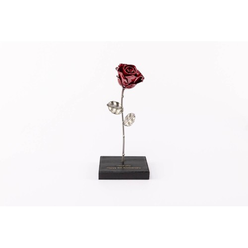 Rose Red/Silver Personalized