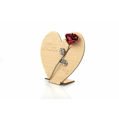 Corazón de Madera Arce con Grabado Personalizado