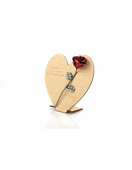 Corazón de Madera Arce con Grabado Personalizado