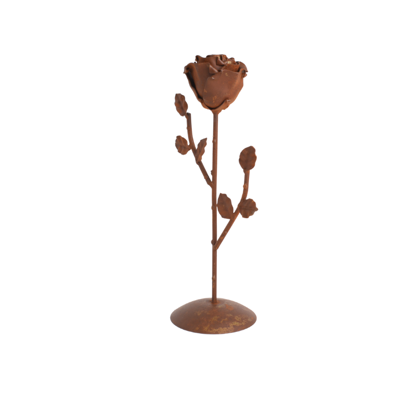 Wrought Iron Rose XL Rust