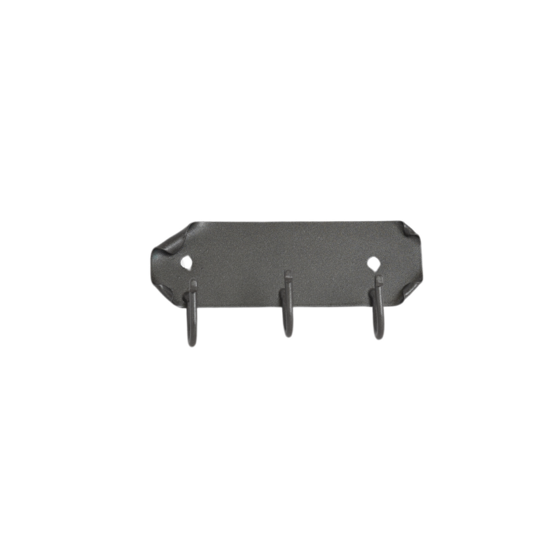 Wrought iron wall hanger with 3 hooks