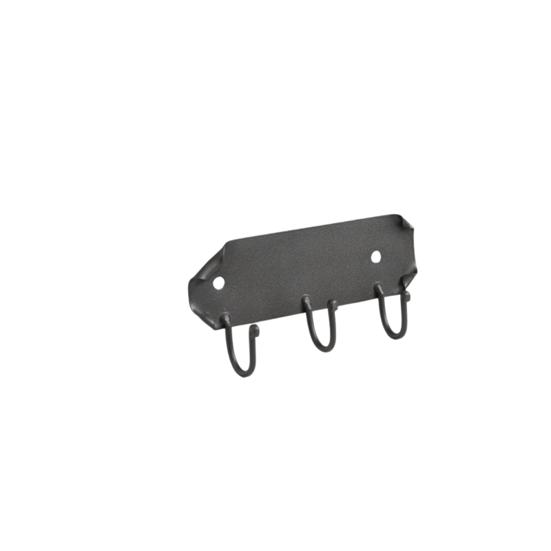 Wrought iron wall hanger with 3 hooks
