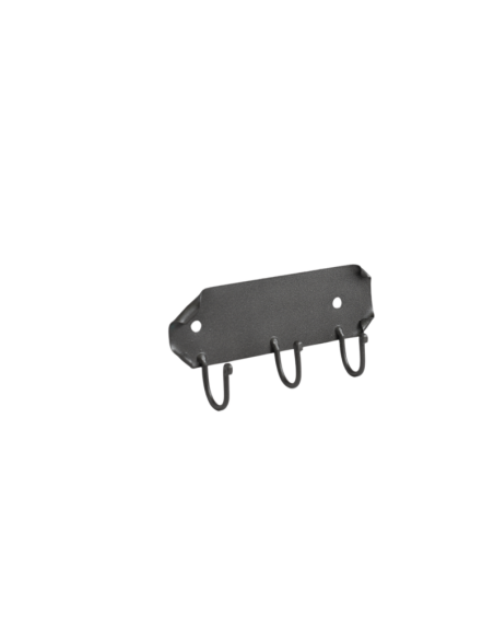 Wrought iron wall hanger with 3 hooks