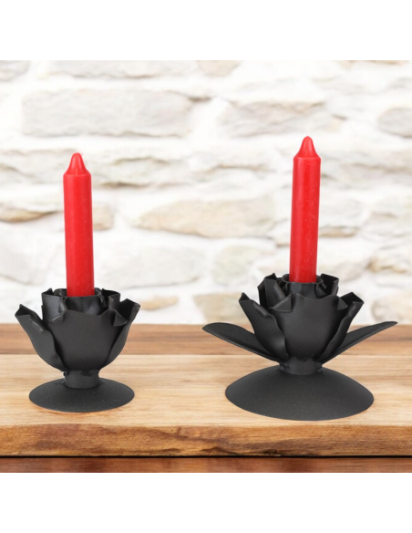 Candelabro Rosa Negra Grande