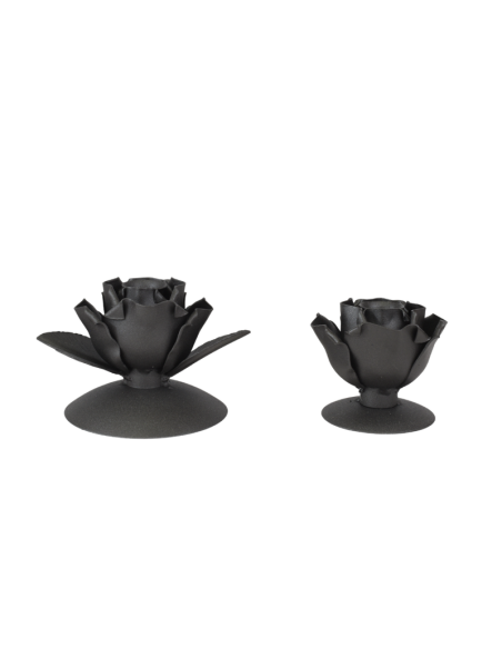 Black Rose Candleholder Large