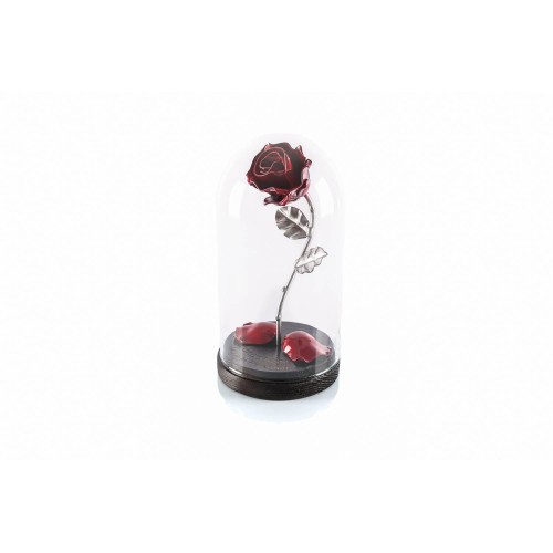 Rosa Roja/Plateada con grabado en la cúpula