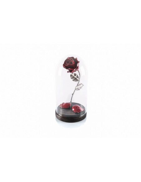 Rosa Roja/Plateada con grabado en la cúpula