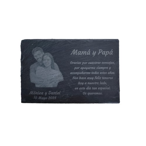 Commemorative Slate with Personalized Engraving and Photo