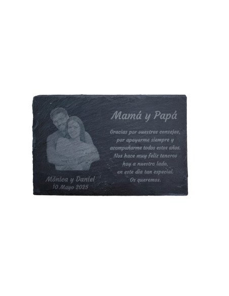 Commemorative Slate with Personalized Engraving and Photo