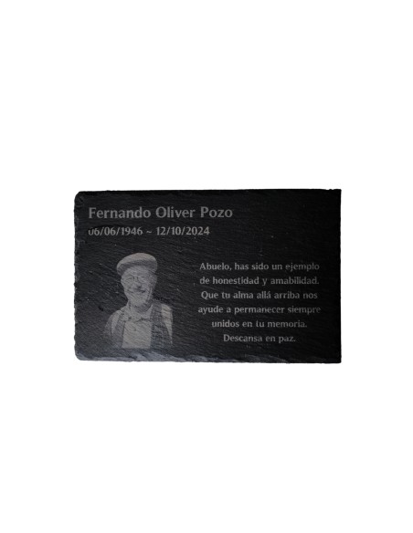 Memorial Slate with Personalized Engraving and Photo