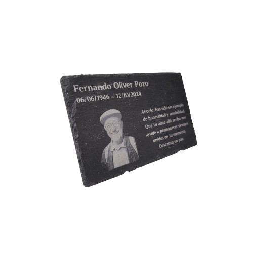 Memorial Slate with Personalized Engraving and Photo 2