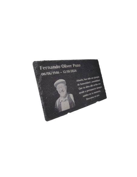 Memorial Slate with Personalized Engraving and Photo