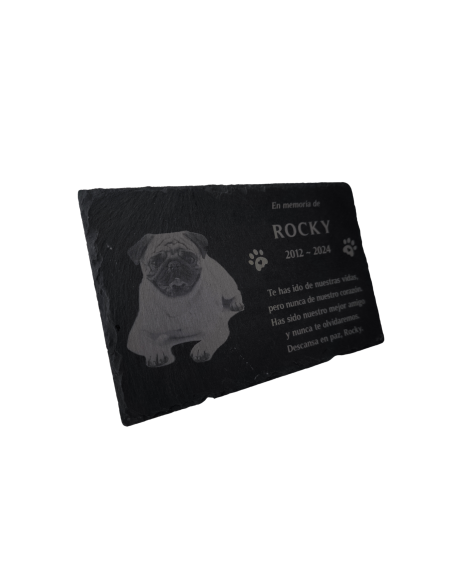 Pet Memorial Slate with Personalized Engraving and Photo