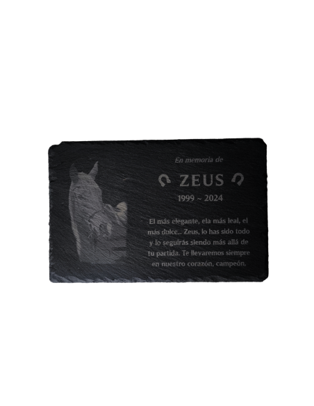 Pet Memorial Slate with Personalized Engraving and Photo