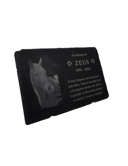 Pet Memorial Slate with Personalized Engraving and Photo