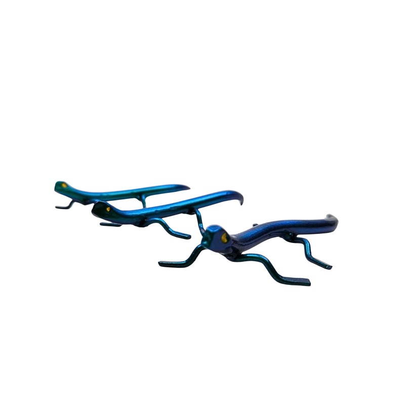 Hand-Forged Iron Lizard – Handmade Iridescent...