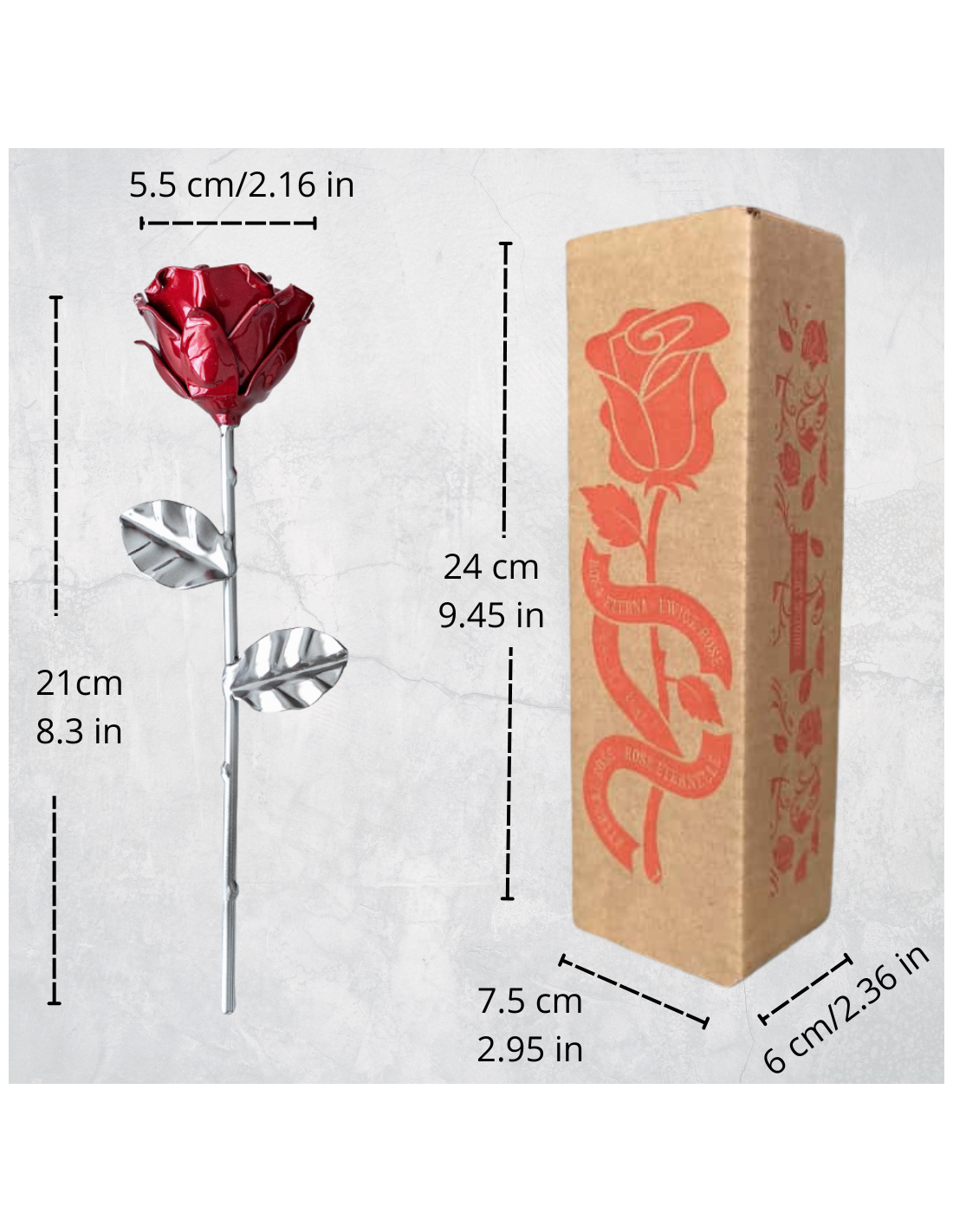 🌹 Hand-Forged Eternal Iron Rose – 2Colors Collection: Red & Silver ...