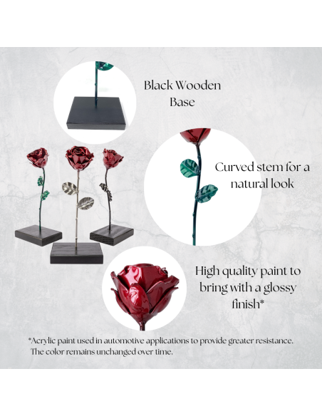 Rose Red/Silver Personalized