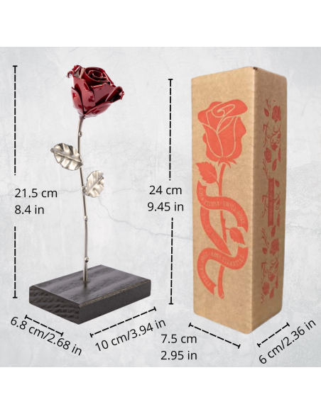 Rose Red/Silver Personalized