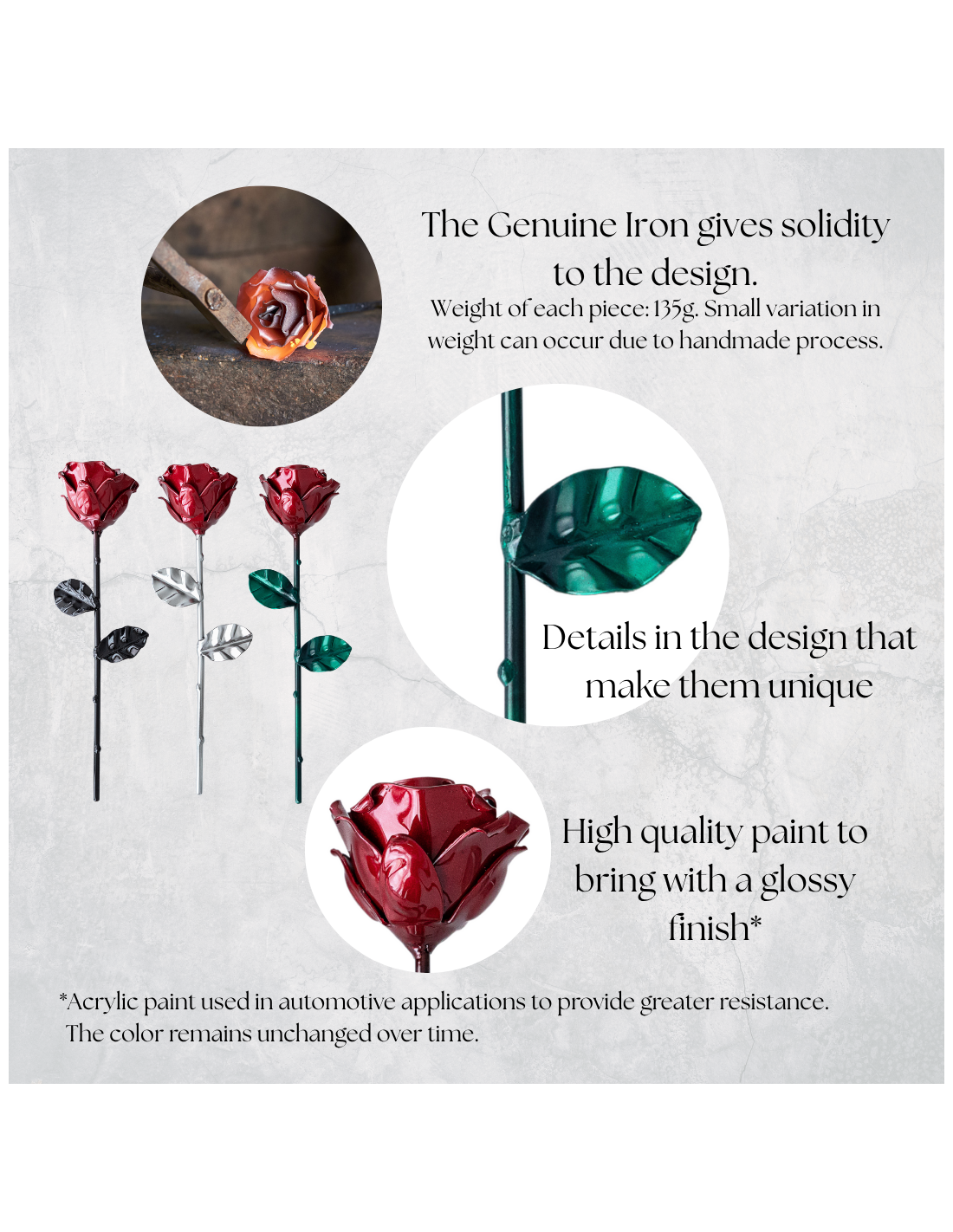 🌹 Hand-Forged Eternal Iron Rose – 2Colors Collection: Red & Green ...