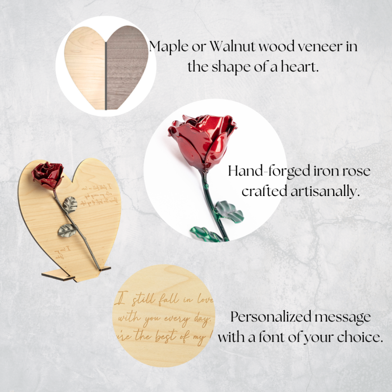 Corazón de Madera Arce con Grabado Personalizado