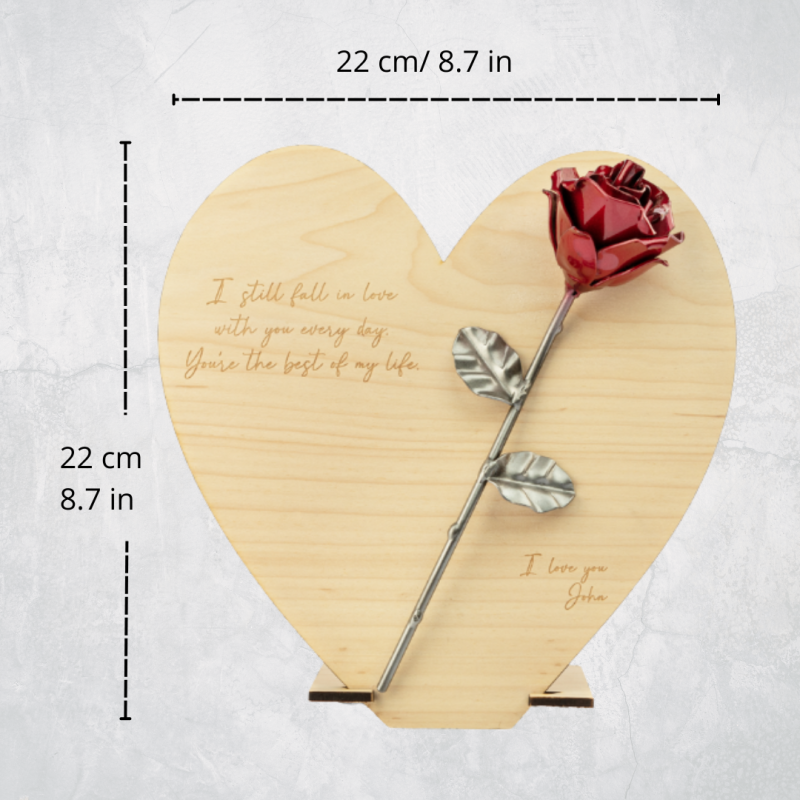 Wooden Heart Maple with Personalized Engraving