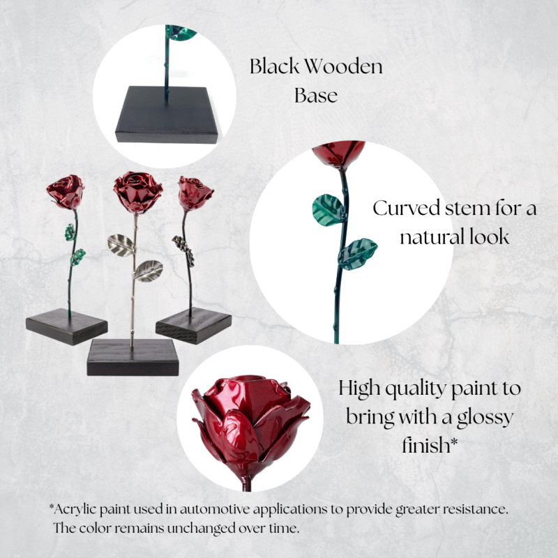 Rose Red/Black Personalized