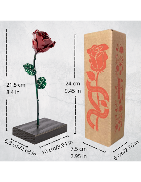 Rose Red/Green Personalized