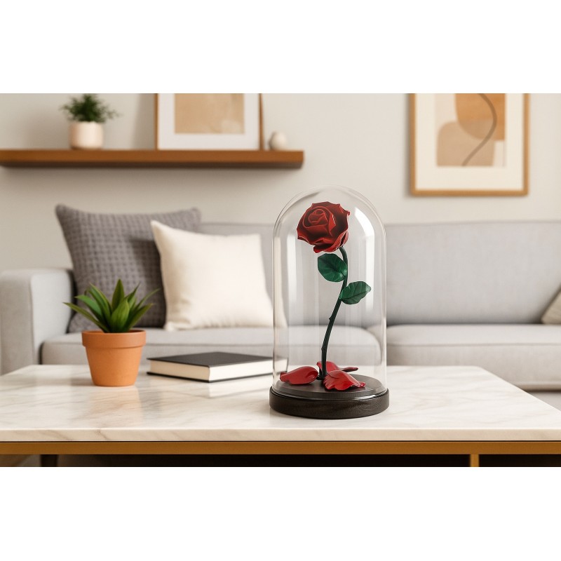 Rose Red/Green with Dome
