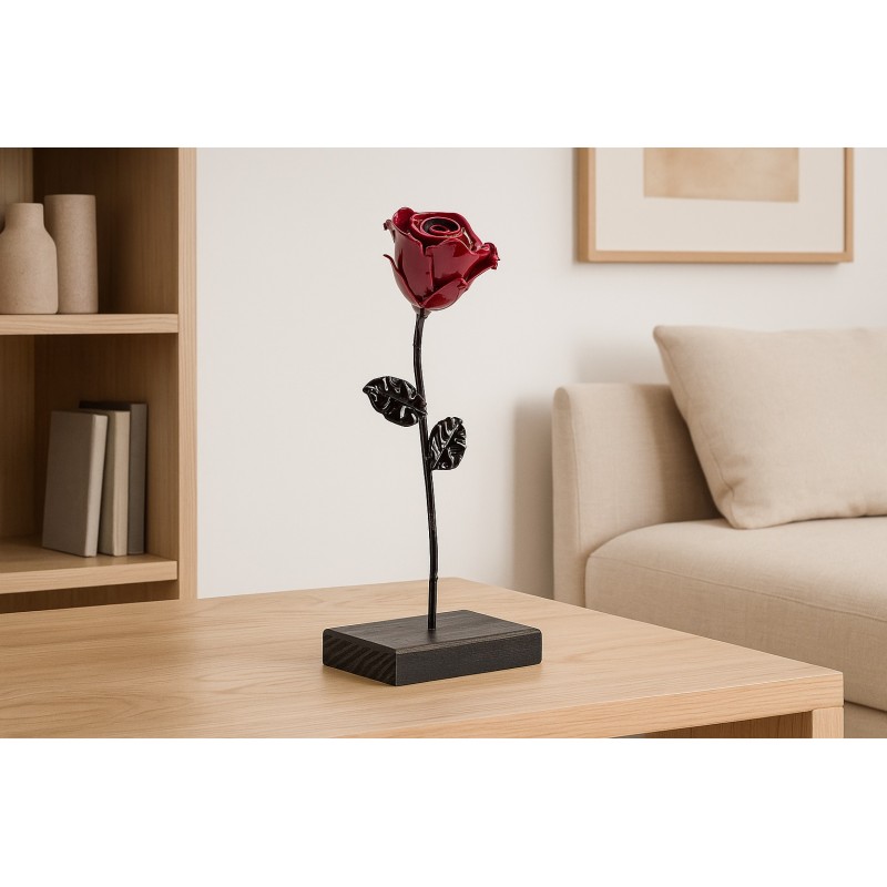 Rose Red/Black with base
