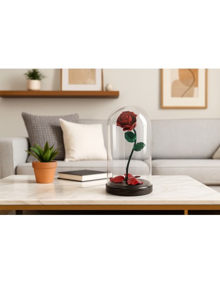 Rosa Roja/Verde con grabado en la cúpula