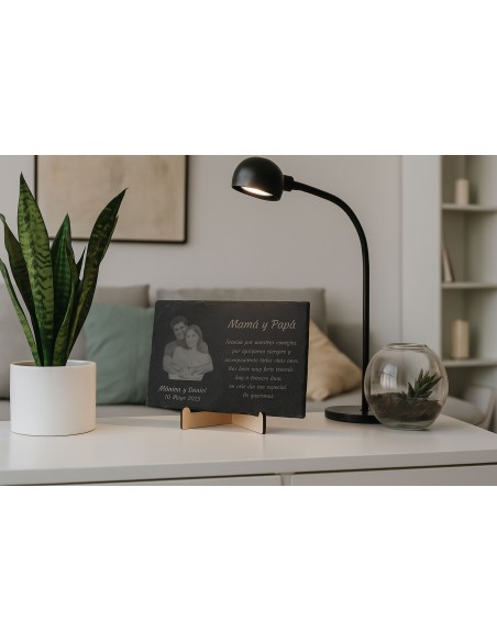 Commemorative Slate with Personalized Engraving and Photo