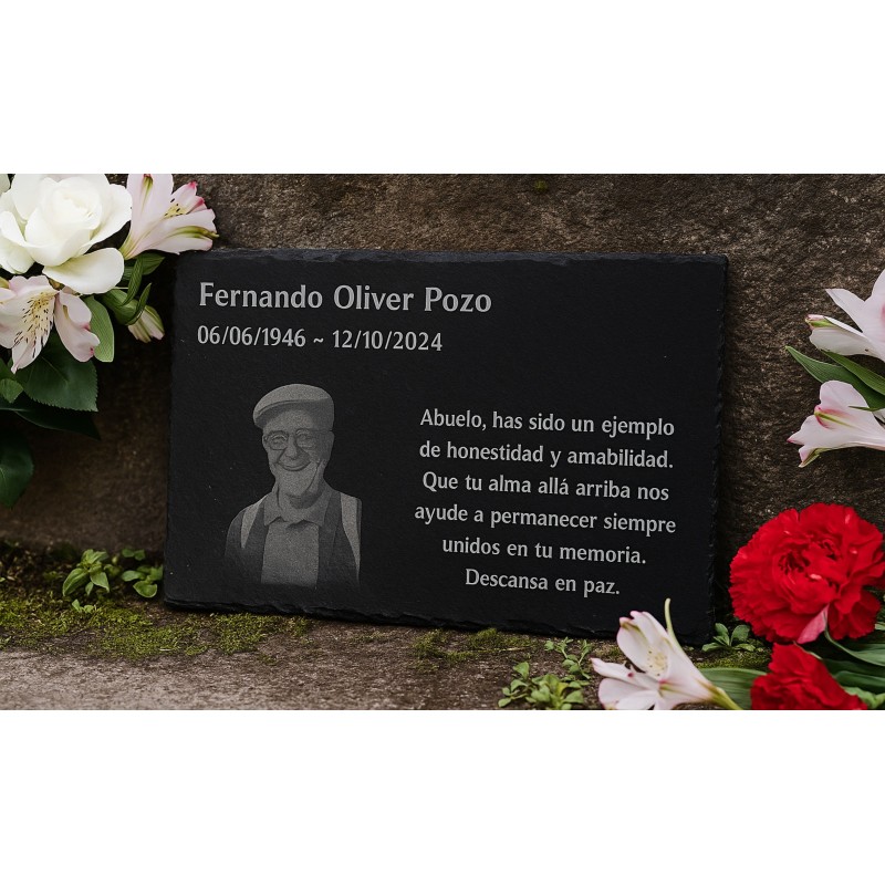 Memorial Slate with Personalized Engraving and...