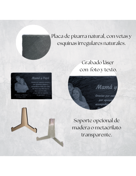 Commemorative Slate with Personalized Engraving and Photo