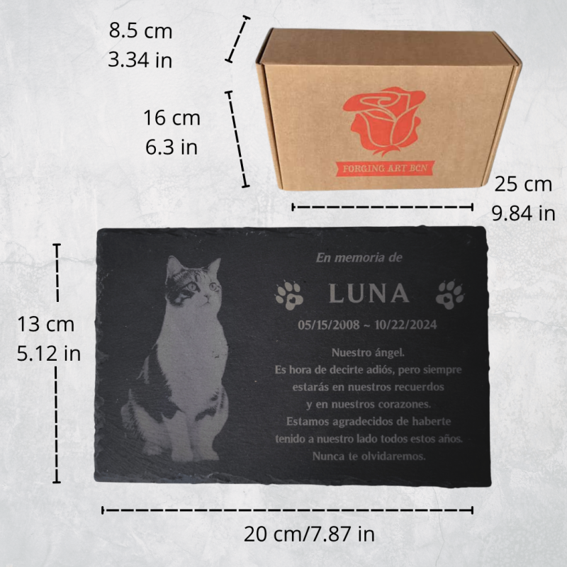Pet Memorial Slate with Personalized Engraving...