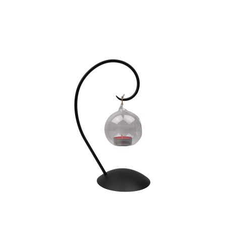 Candelabro con Globo de Cristal para velas de té