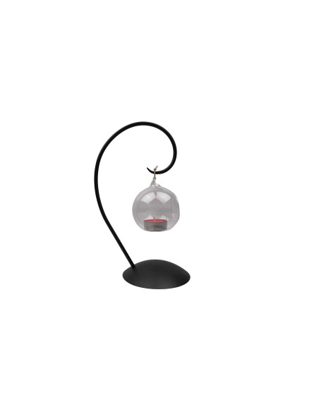Candelholder with Glass Globe for Tea Light Candles