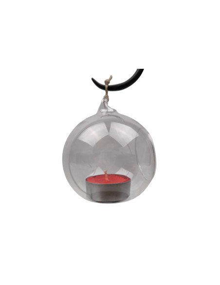 Candelholder with Glass Globe for Tea Light Candles