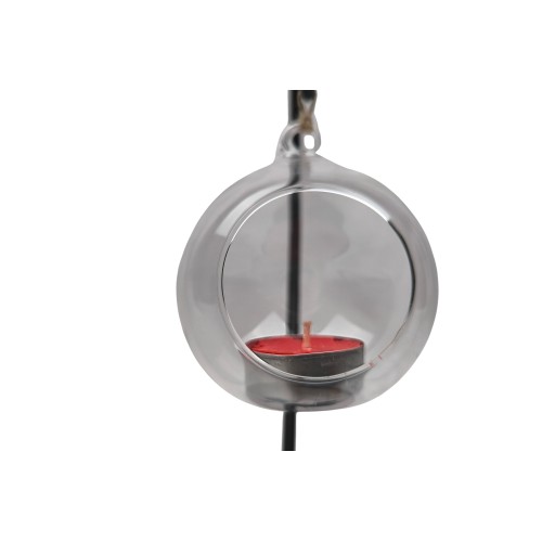 Candelholder with Glass Globe for Tea Light Candles 2