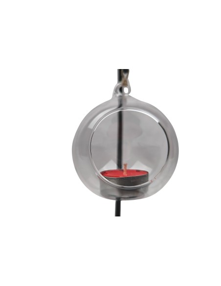 Candelholder with Glass Globe for Tea Light Candles