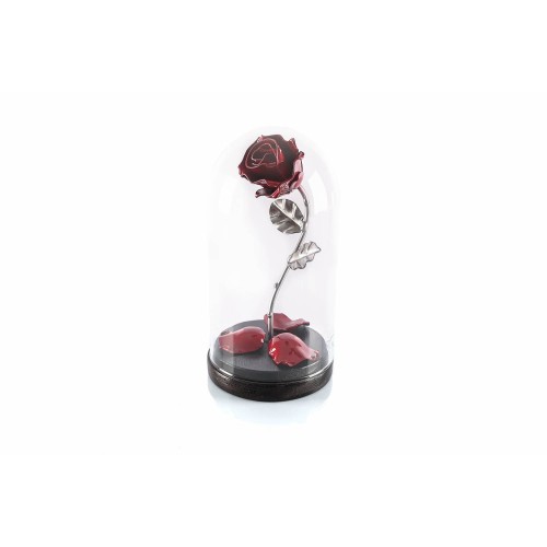 Rose Red/Silver with Dome
