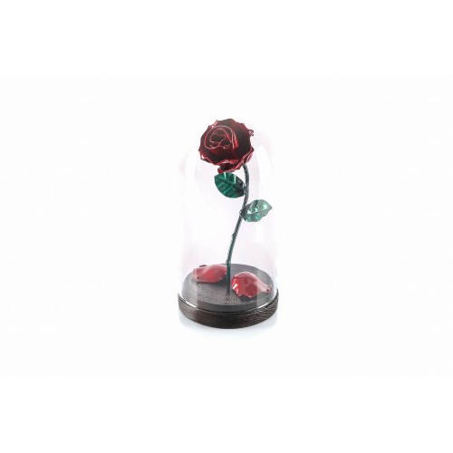 Rosa Roja/Verde personalizada con cúpula