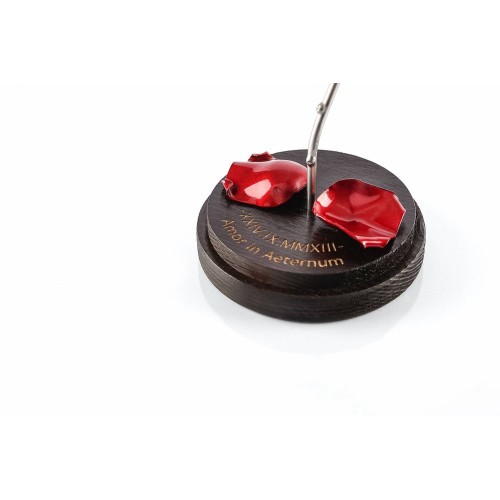 Rosa Roja/Plateada personalizada con cúpula 2