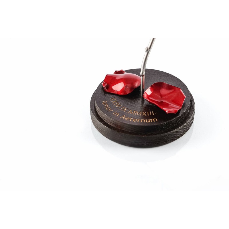 Rosa Roja/Negra personalizada con cúpula