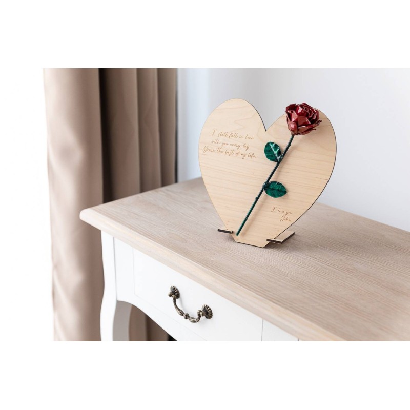 Corazón de Madera Arce con Grabado Personalizado